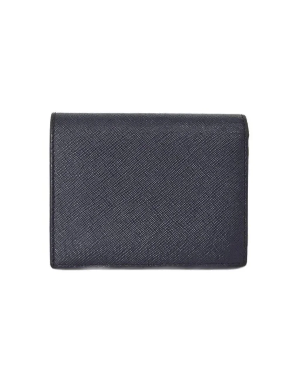 Prada Bifold Wallet Compact Saffiano Leather Navy